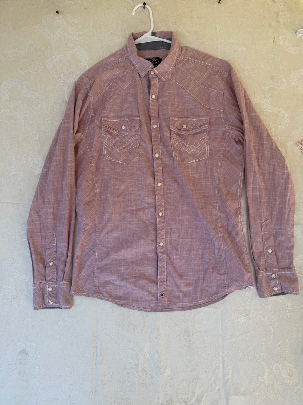 Buckle Men's Dusty Rose Western Button-Up Shirt